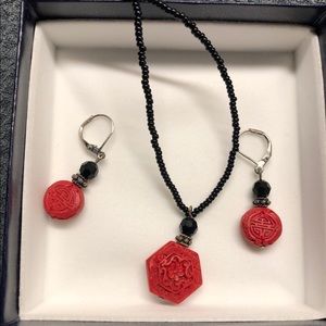 16” necklace and earring